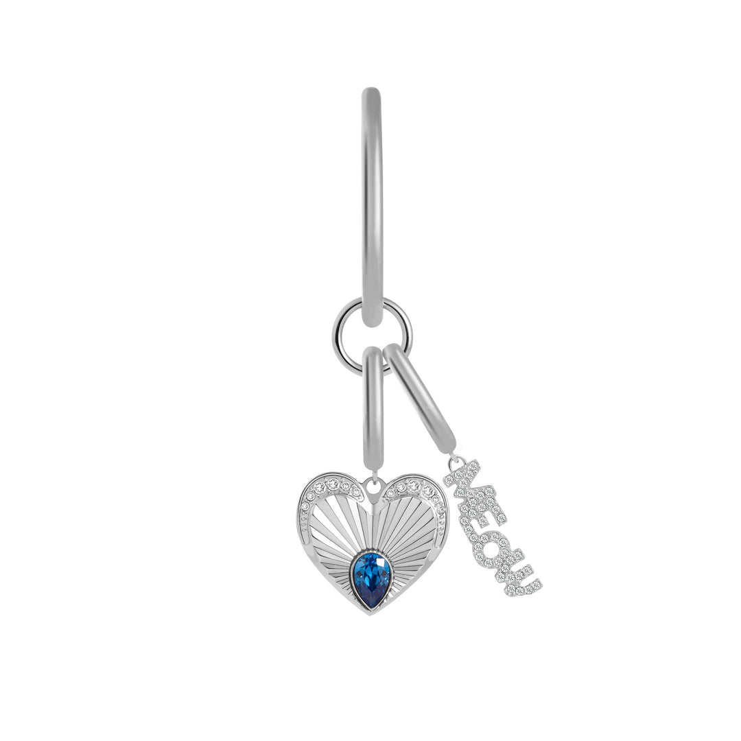 PET IT ON Amulet Charm Set - Heart-shaped Tag + Meow