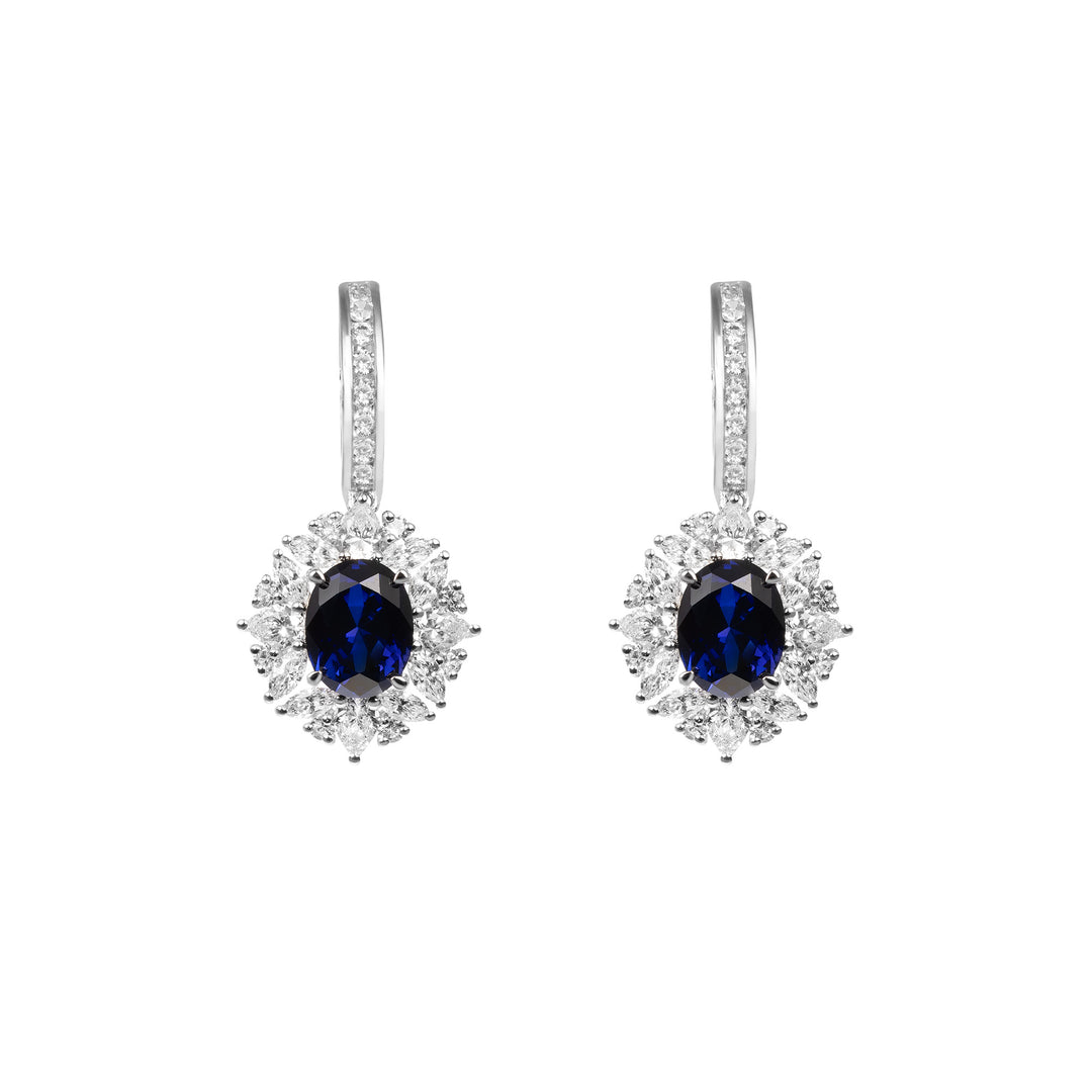 HERMOSA Sapphire Royal Blue 晶鑽耳環