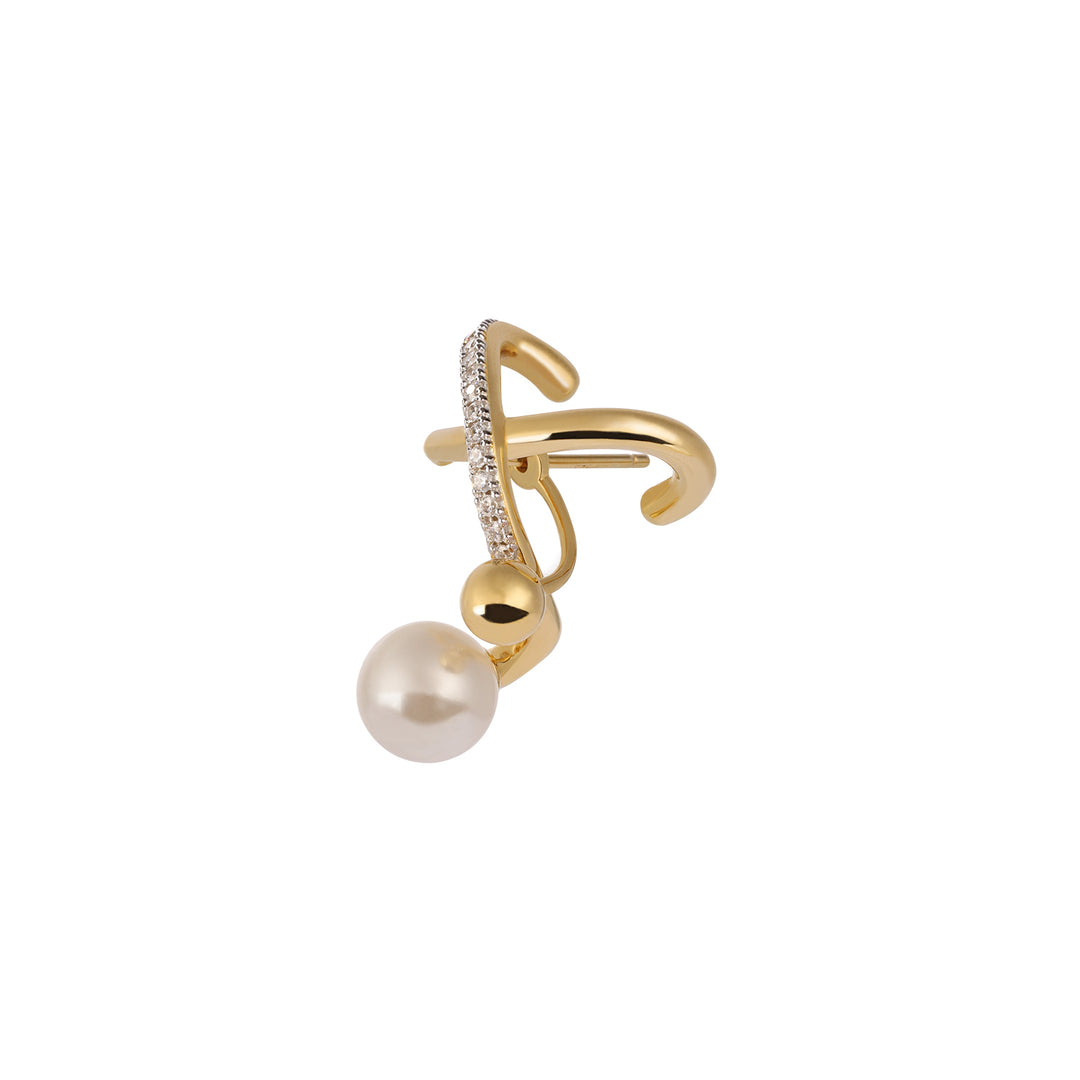 GIFT - TOGGLE Convertible Crossover Earring with Pearl (Single Earring)