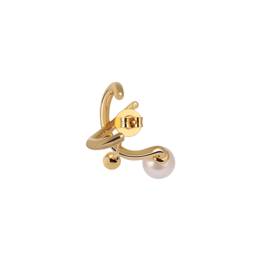 GIFT - TOGGLE Convertible Crossover Earring with Pearl (Single Earring)