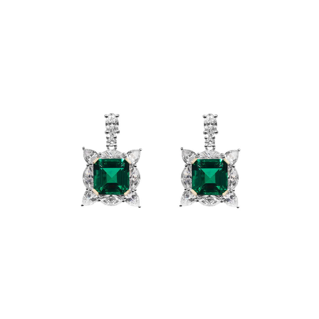 HERMOSA Emerald Green 晶钻耳环