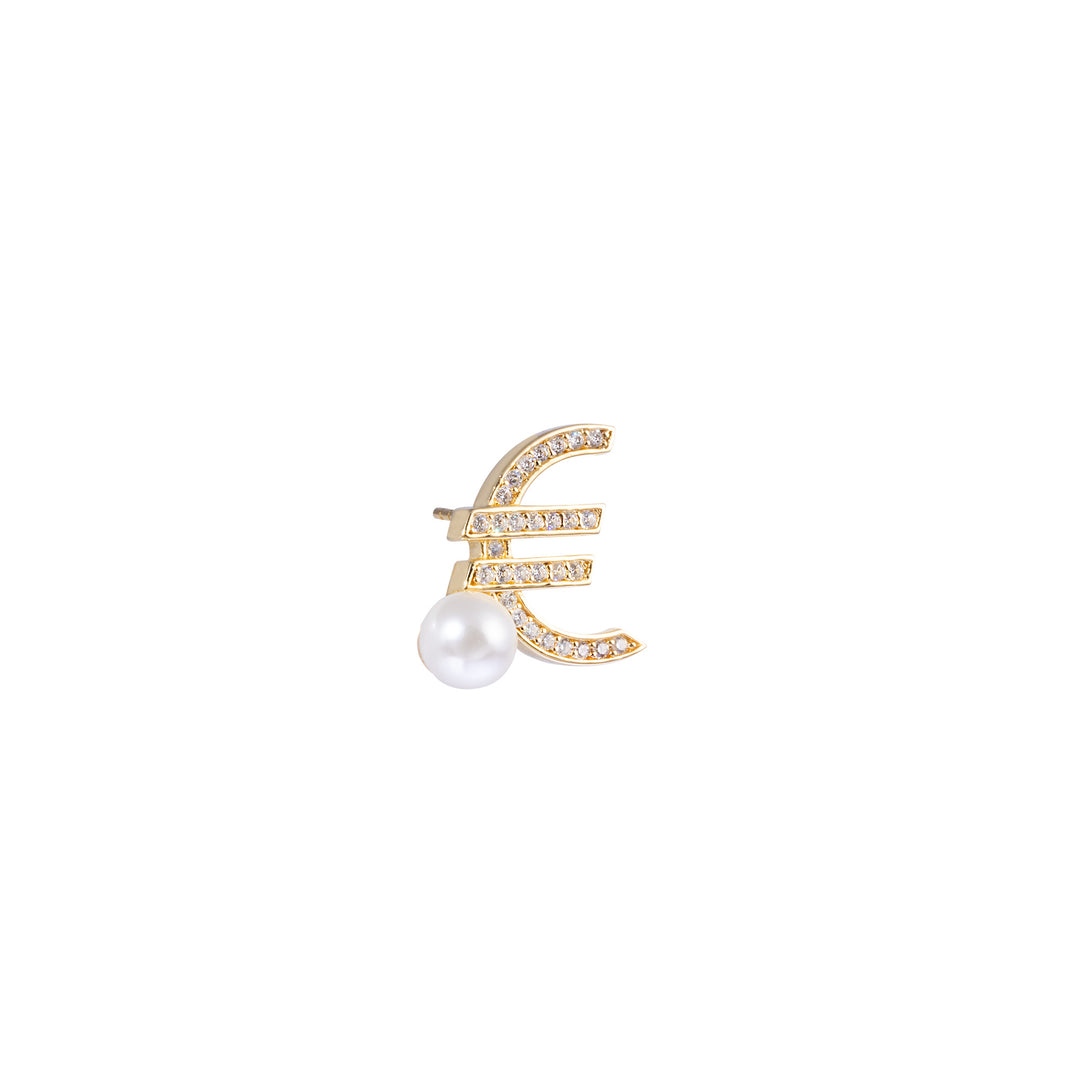 Seaside Treasures Emoji Pearl Stud Earrings (Single Earring)