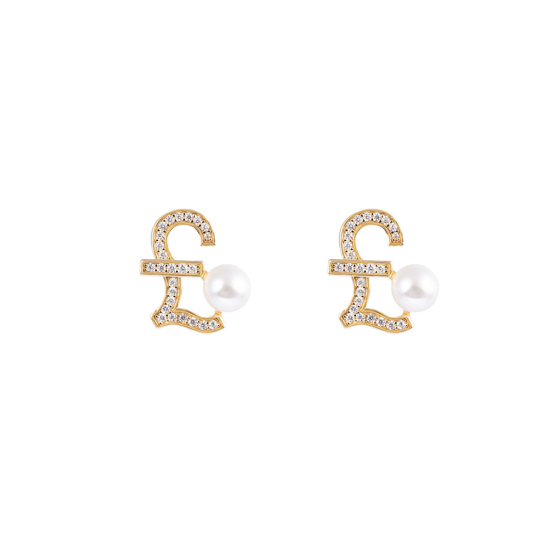 Seaside Treasures Emoji Pearl Stud Earrings (Single Earring)