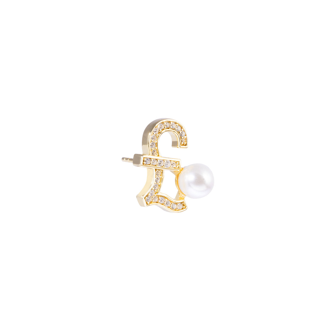 Seaside Treasures Emoji Pearl Stud Earrings (Single Earring)