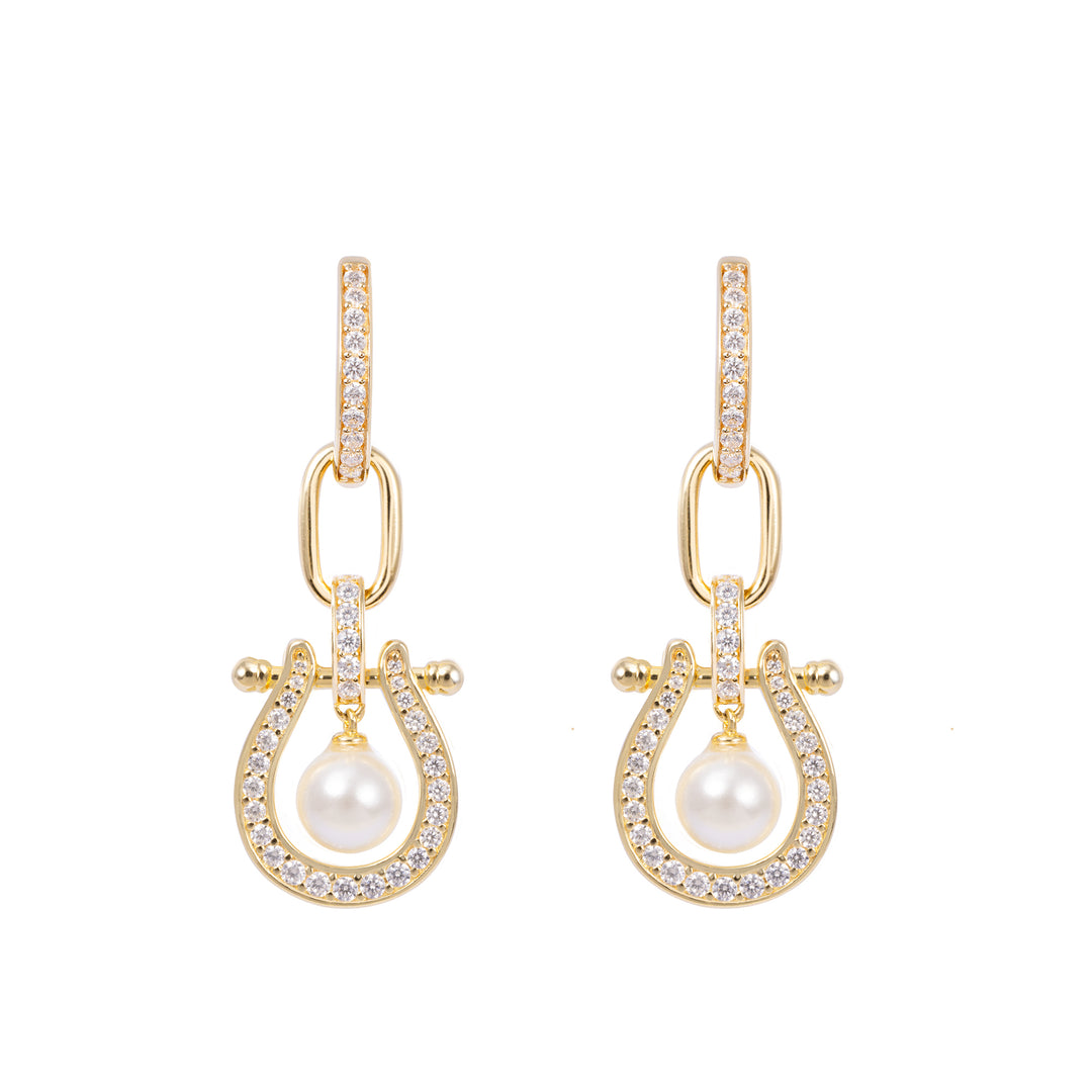 Seaside Treasures Herradura Pearl Two-way Drop Earrings