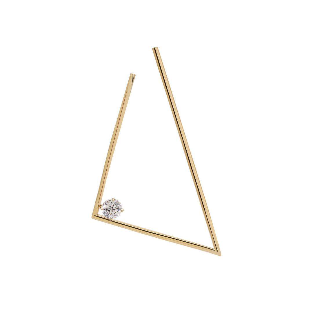 Fancy 120V Collection Triangle Earring (Single Earring-Right)