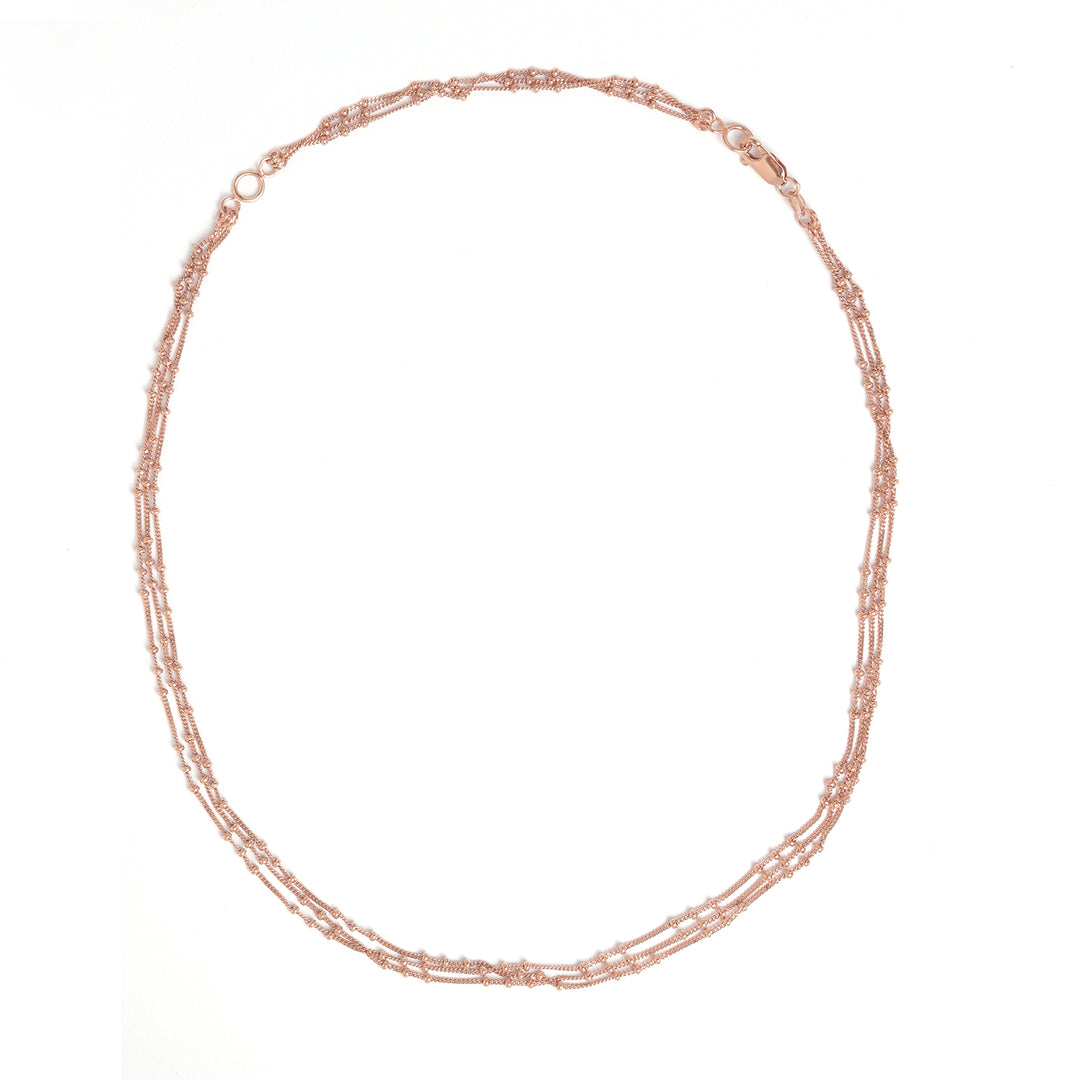 Triple Ball Chain (Rose Gold)