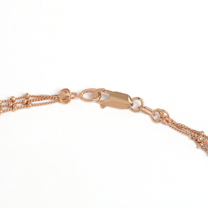 Triple Ball Chain (Rose Gold)