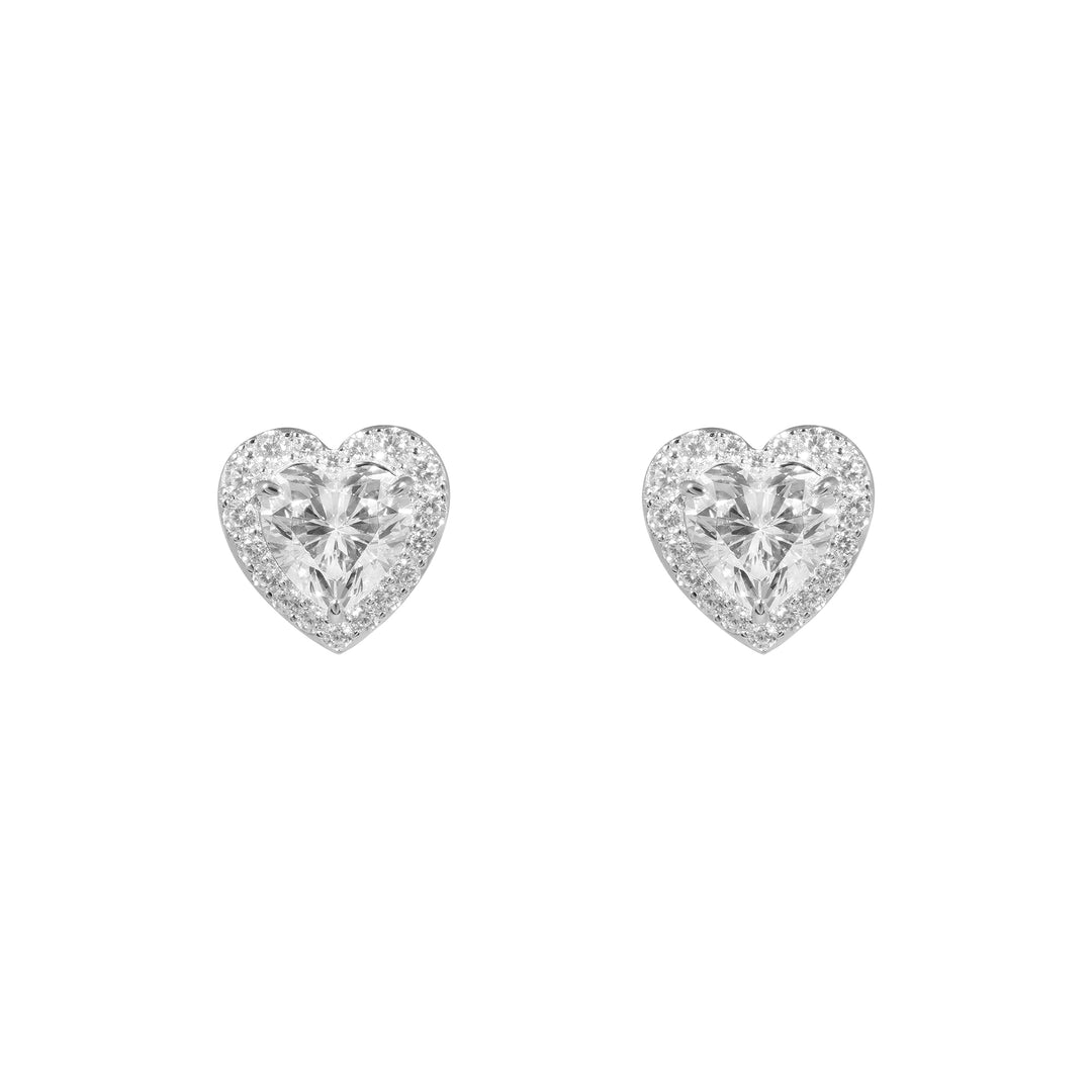 GEMMA Heart-shaped Earrings (Stud/Clip-on)