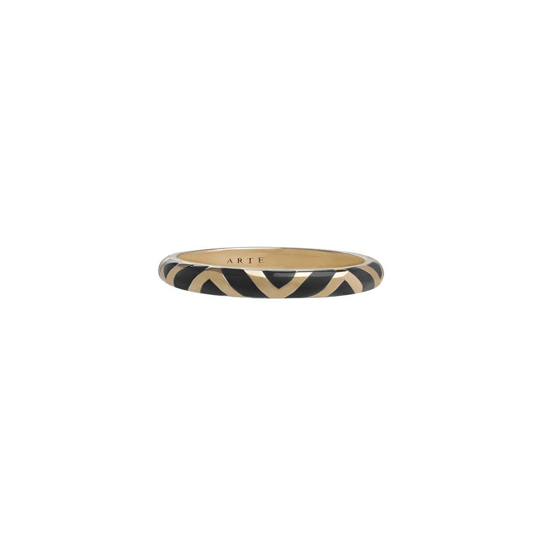 Color Me 120V Geometric Ring - Black - ARTE Madrid